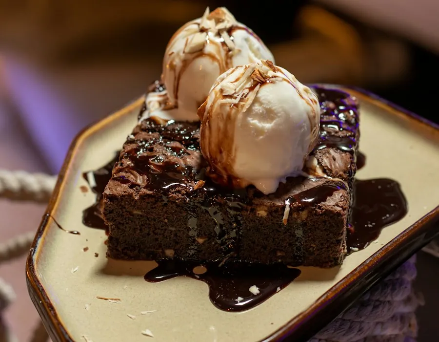 Brownie com sorvete